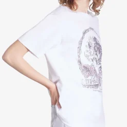 THE KOOPLES Vintage Skull-serigraphy Cotton T-shirt -Outlet Pique Style Store R04180585 WHITE ALT02