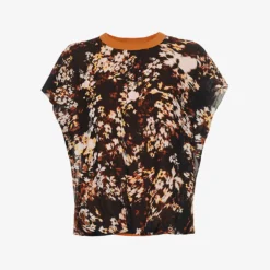 Dries Van Noten Floral-print Contrasting-back Cotton-blend T-shirt