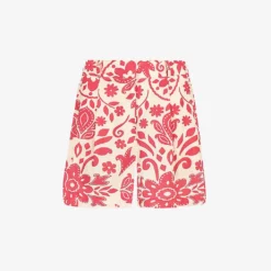 Paisley Graphic-pattern High-rise Cotton Shorts