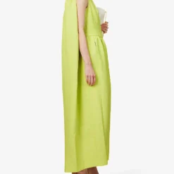 Clio Scoop-neck Woven Maxi Dress -Outlet Pique Style Store R04181115 GREENNEON ALT01