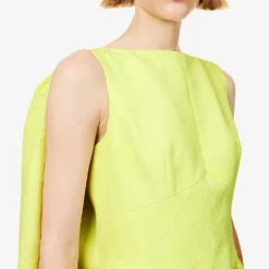 Clio Scoop-neck Woven Maxi Dress -Outlet Pique Style Store R04181115 GREENNEON ALT04