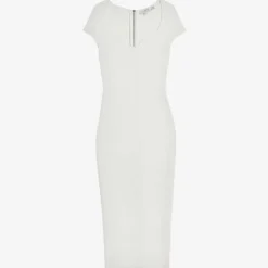 Ted Baker Alixis Notched-neck Ribbed Knitted Midi Dress