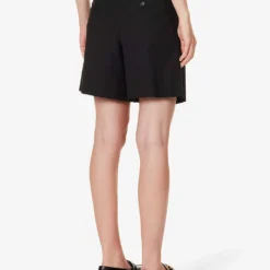 ME AND EM Textured High-rise Stretch-woven City Shorts -Outlet Pique Style Store R04181883 BLACK ALT03