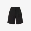 ME AND EM Textured High-rise Stretch-woven City Shorts