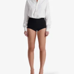 Tahni High-rise Stretch-woven Shorts -Outlet Pique Style Store R04181954 BLACK ALT01