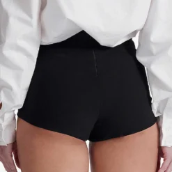 Tahni High-rise Stretch-woven Shorts -Outlet Pique Style Store R04181954 BLACK ALT03