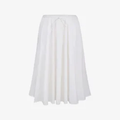 Cora Self-tie Stretch-woven Midi Skirt