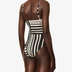 Linocut Bead-embellished Graphic-print Swimsuit -Outlet Pique Style Store R04181999 LIGNE ALT03
