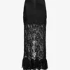 Paco Rabanne Floral-embroidered Stretch-woven Maxi Skirt