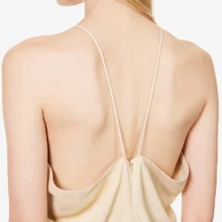 Toteme Draped Colour-block Woven Midi Dress -Outlet Pique Style Store R04183208 BLACKBLEACHEDSAND ALT04