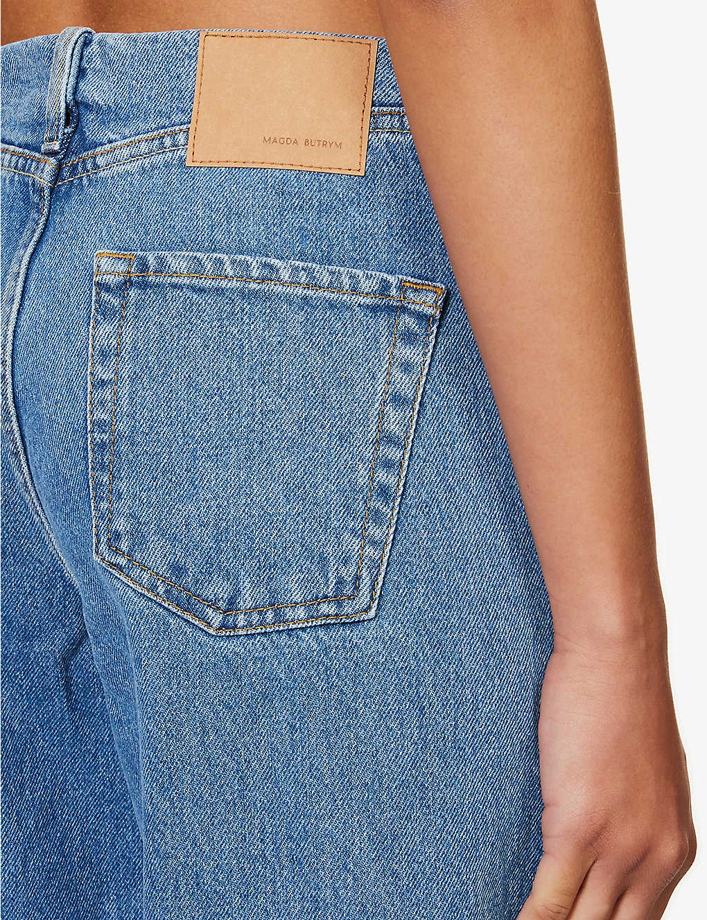 Magda Butrym Brand-patch Wide-leg Low-rise Jeans 5 Magda Butrym Brand-patch Wide-leg Low-rise Jeans - Image 5