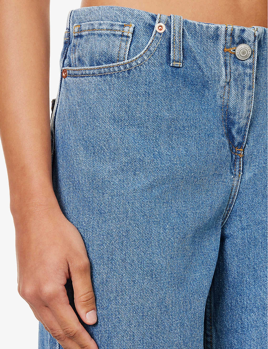Magda Butrym Brand-patch Wide-leg Low-rise Jeans 6 Magda Butrym Brand-patch Wide-leg Low-rise Jeans - Image 6