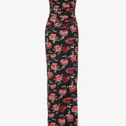 Magda Butrym Floral-print Strapless Stretch-woven Maxi Dress