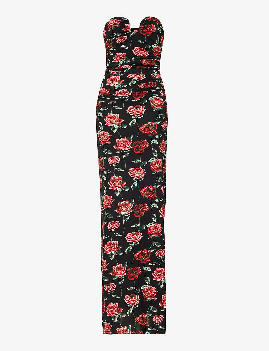 Magda Butrym Floral-print Strapless Stretch-woven Maxi Dress 1 Magda Butrym Floral-print Strapless Stretch-woven Maxi Dress