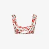 Magda Butrym Floral-pattern Sweetheart-neck Bikini Top