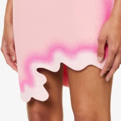 Salem Wavy Asymmetrical Recycled Viscose-blend Mini Skirt -Outlet Pique Style Store R04183694 CHIFFONPINK ALT05