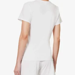 Carly Short-sleeved Organic-cotton Top -Outlet Pique Style Store R04183735 WHITE ALT02