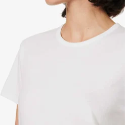 Carly Short-sleeved Organic-cotton Top -Outlet Pique Style Store R04183735 WHITE ALT03