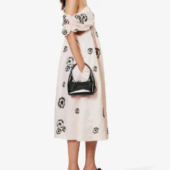 Stine Goya Francesca Abstract-print Recycled-polyester Midi Dress 6 Stine Goya Francesca Abstract-print Recycled-polyester Midi Dress -Outlet Pique Style Store R04183762 MOVINGFLOWERS ALT01