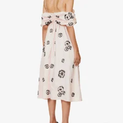 Stine Goya Francesca Abstract-print Recycled-polyester Midi Dress 8 Stine Goya Francesca Abstract-print Recycled-polyester Midi Dress -Outlet Pique Style Store R04183762 MOVINGFLOWERS ALT03