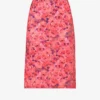 Chalala Floral-pattern Stretch-woven Midi Skirt
