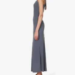 Avola Slim-fit Stretch-woven Maxi Dress -Outlet Pique Style Store R04183785 GREY ALT02