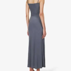 Avola Slim-fit Stretch-woven Maxi Dress -Outlet Pique Style Store R04183785 GREY ALT03