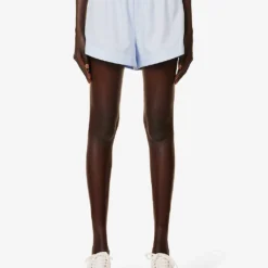 Youth Relaxed-fit High-rise Cotton-poplin Shorts 8 Youth Relaxed-fit High-rise Cotton-poplin Shorts -Outlet Pique Style Store R04183797 BLUE ALT02