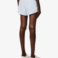 Youth Relaxed-fit High-rise Cotton-poplin Shorts 9 Youth Relaxed-fit High-rise Cotton-poplin Shorts -Outlet Pique Style Store R04183797 BLUE ALT03