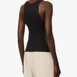 Lorne Ribbed Stretch-organic-cotton Top -Outlet Pique Style Store R04183802 BLACK ALT03