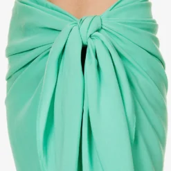 Leon Asymmetric-hem Woven Sarong -Outlet Pique Style Store R04184790 MARINE ALT04