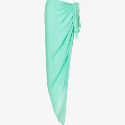 Leon Asymmetric-hem Woven Sarong