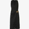 Versace Medusa Clasp-fastened Slim-fit Jersey Midi Dress