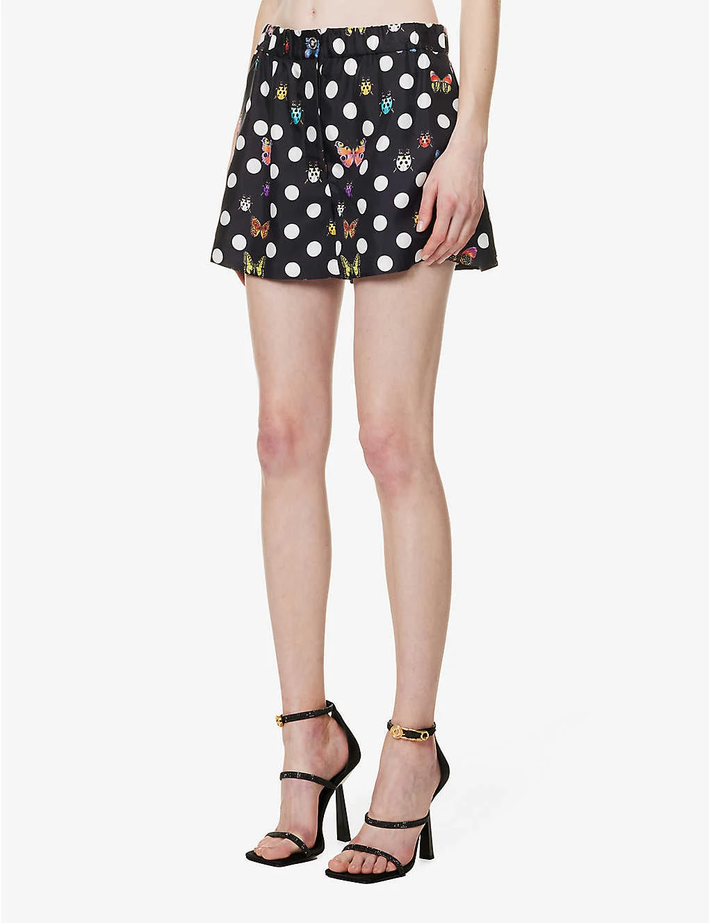 Versace Graphic-pattern Mid-rise Silk Shorts 3 Versace Graphic-pattern Mid-rise Silk Shorts - Image 3