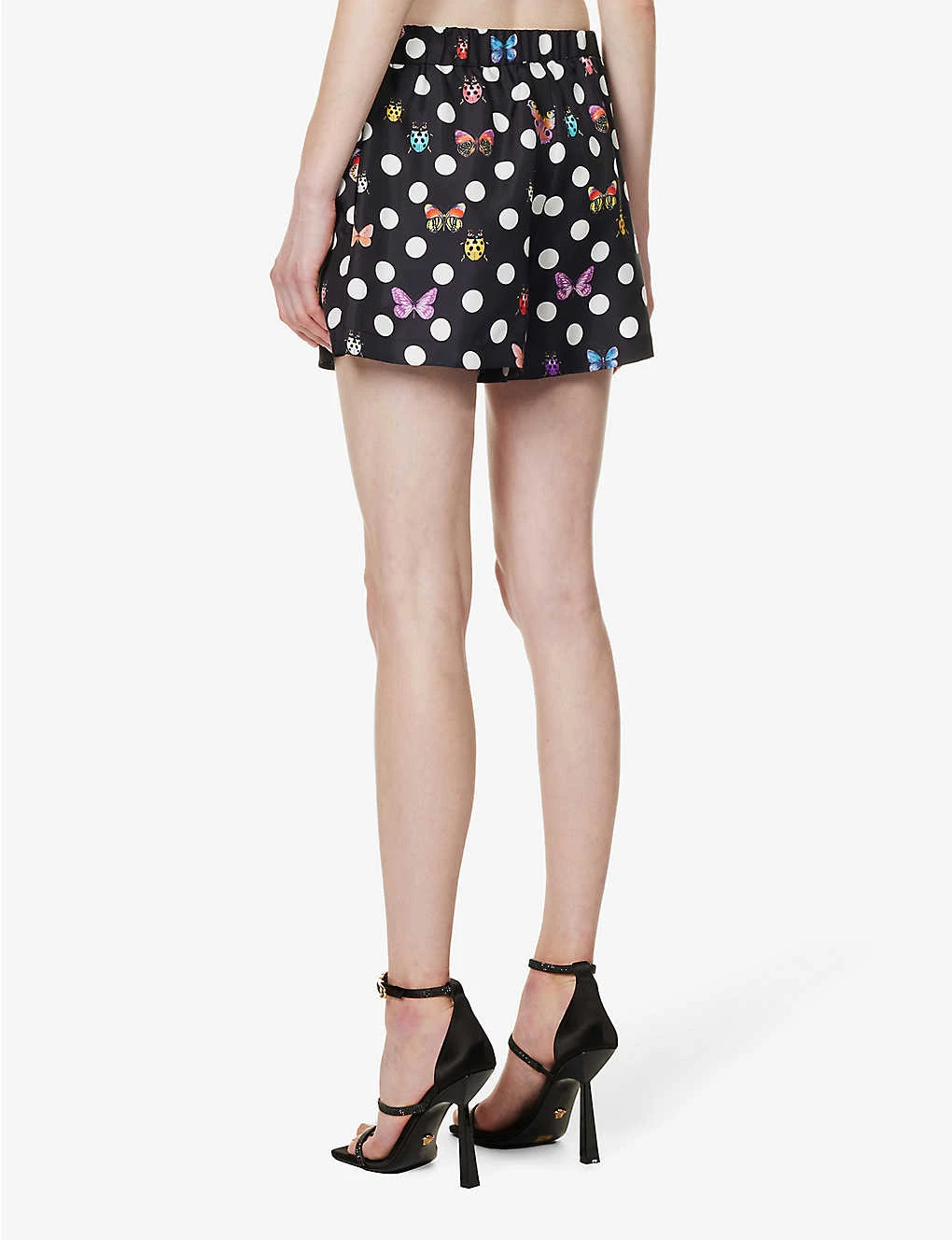 Versace Graphic-pattern Mid-rise Silk Shorts 4 Versace Graphic-pattern Mid-rise Silk Shorts - Image 4