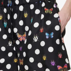Versace Graphic-pattern Mid-rise Silk Shorts 9 Versace Graphic-pattern Mid-rise Silk Shorts -Outlet Pique Style Store R04185121 BLACKMULTICOLOR ALT04