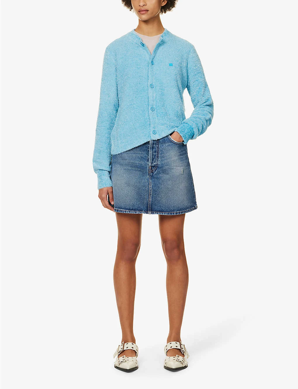 Acne Studios High-rise Distressed Denim Mini Skirt 2 Acne Studios High-rise Distressed Denim Mini Skirt - Image 2