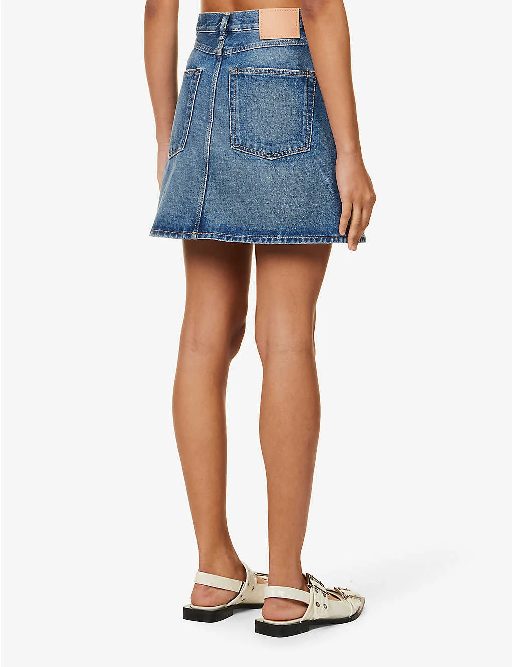 Acne Studios High-rise Distressed Denim Mini Skirt 4 Acne Studios High-rise Distressed Denim Mini Skirt - Image 4