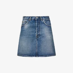 Acne Studios High-rise Distressed Denim Mini Skirt