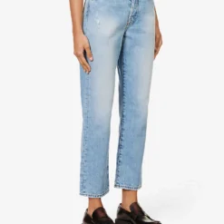 Acne Studios Mece Straight-leg High-rise Vintage-wash Jeans -Outlet Pique Style Store R04185164 LIGHTBLUE ALT02