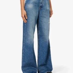Acne Studios 2022 Wide-leg High-rise Relaxed-fit Jeans -Outlet Pique Style Store R04185165 MIDBLUE ALT02