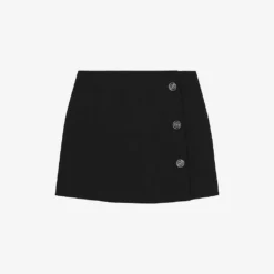 THE KOOPLES Press Stud-fastened High-rise Crepe Mini Skirt