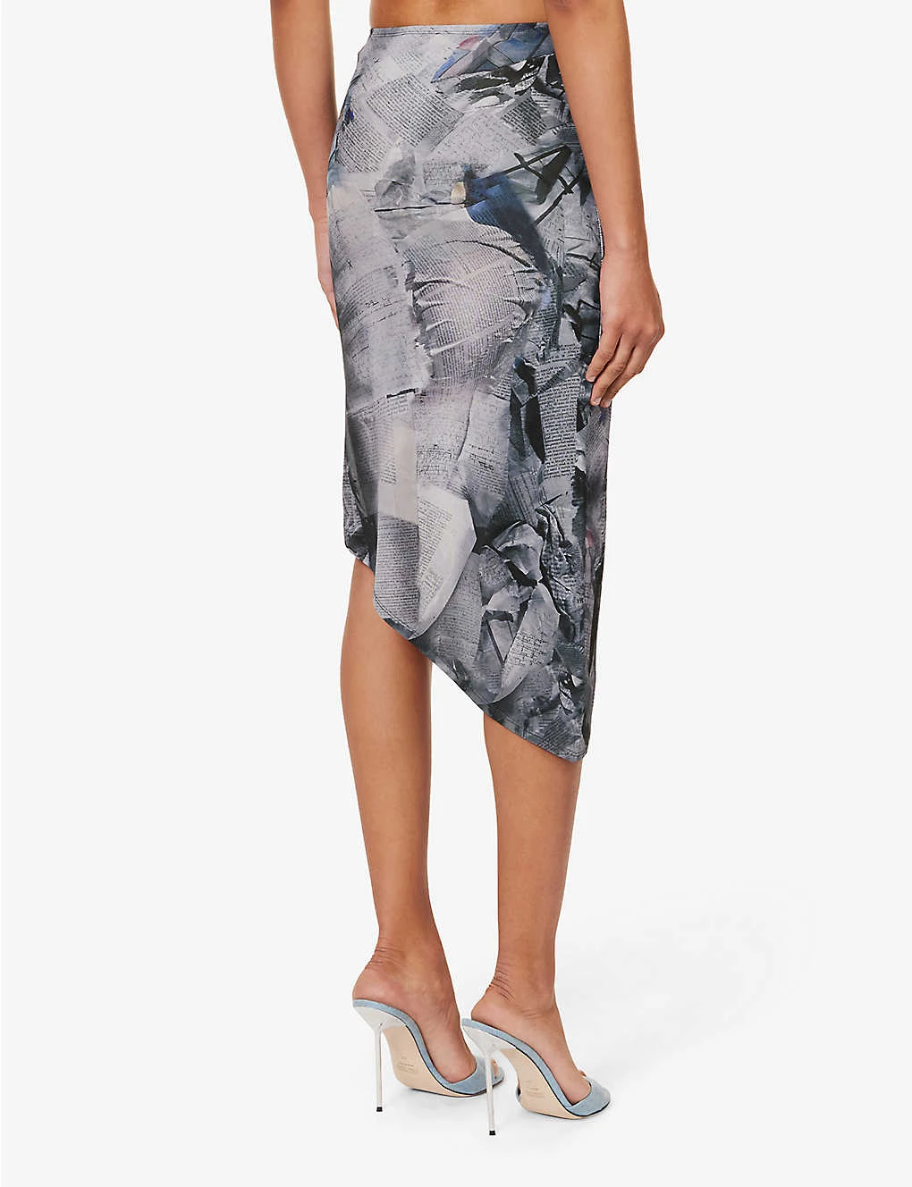 Vero Graphic-print Stretch-woven Midi Skirt 4 Vero Graphic-print Stretch-woven Midi Skirt - Image 4