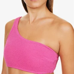 Seafolly Sea Dive One-shoulder Crinkled Bikini Top -Outlet Pique Style Store R04185701 FUCHSIAROSE ALT03