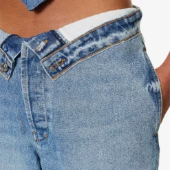 Madison Asymmetric-waistband Wide-leg High-rise Jeans -Outlet Pique Style Store R04185907 LUCA ALT04