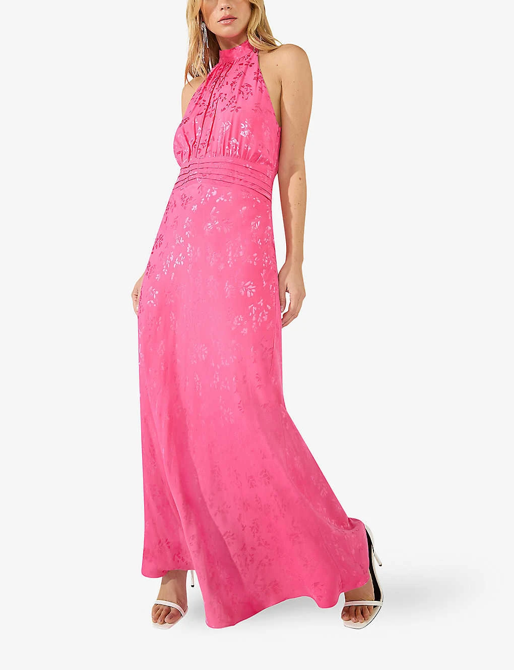 Camilla Halterneck Floral-jacquard Woven Maxi Dress 2 Camilla Halterneck Floral-jacquard Woven Maxi Dress - Image 2