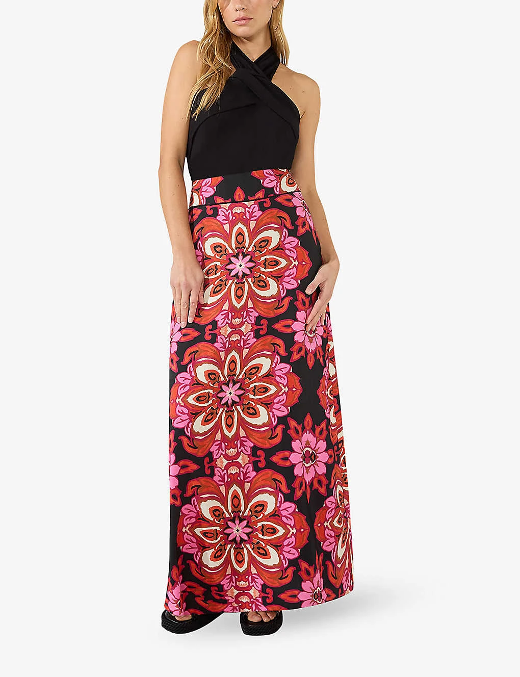 Moroccan Rose Printed Skirt 2 Moroccan Rose Printed Skirt - Image 2