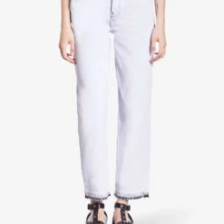 THE KOOPLES Straight-leg Mid-rise Distressed Jeans -Outlet Pique Style Store R04186342 WHITEBLEACH ALT02