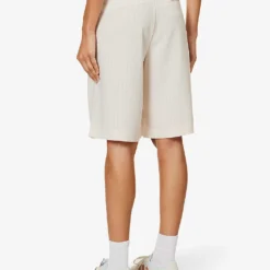 Vivian Striped Woven Shorts 8 Vivian Striped Woven Shorts -Outlet Pique Style Store R04186471 BEIGEPINSTRIPE ALT03