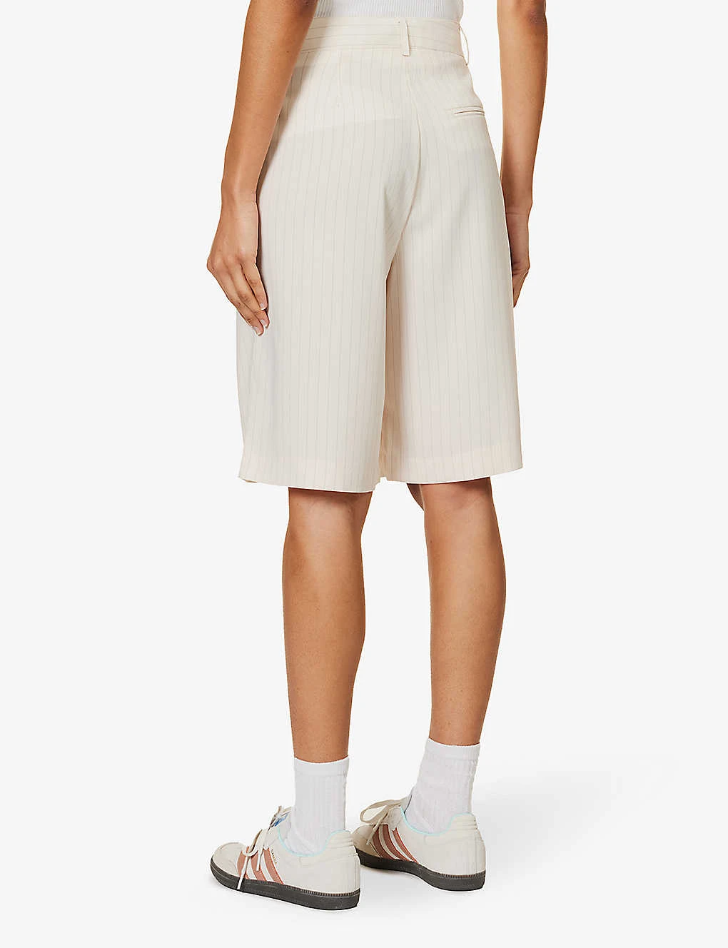 Vivian Striped Woven Shorts 4 Vivian Striped Woven Shorts - Image 4